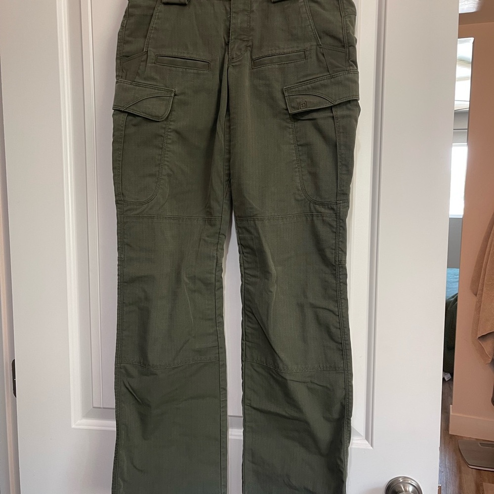 5.11 Tactical Green Cargo Pants Durable Utility Design